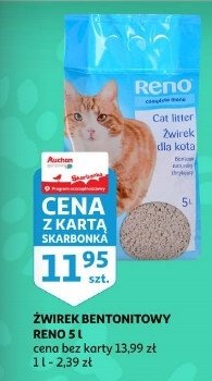 Żwirek dla kota bentonitowy Reno promocja