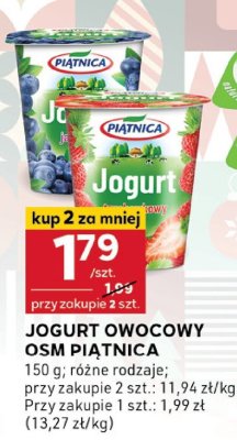 Jogurt owocowy OSM Piątnica promocja w Stokrotka