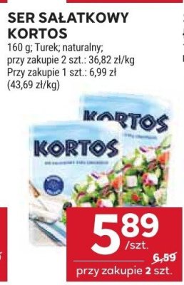 Ser sałatkowy kortos Turek, naturalny promocja w Stokrotka