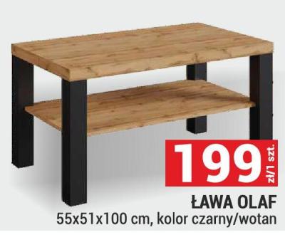 Ława OLAF 55x51x100 cm, kolor czarny/wotan promocja w Merkury Market