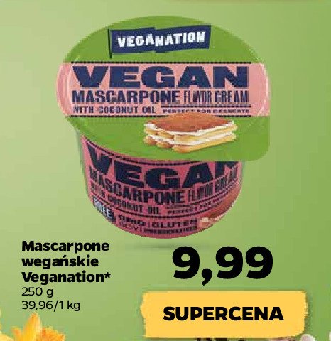 Produkt wegański o smaku mascarpone Veganation promocja