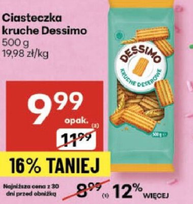 Ciasteczka kruche Dessimo promocja w Delikatesy Centrum