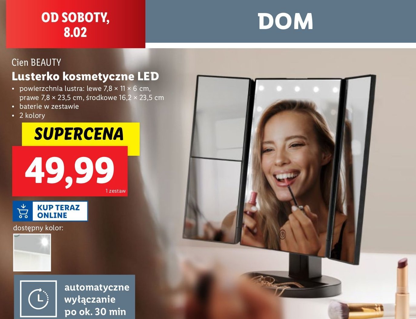 Lusterko kosmetyczne Cien beauty promocja