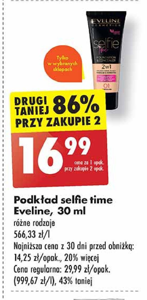 Podkład i korektor 2w1 01 Eveline selfie time promocja