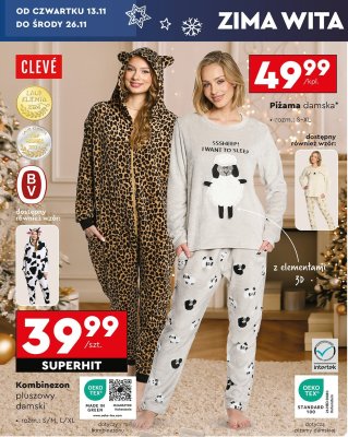 Kombinezon pluszowy damski promocja w Biedronka