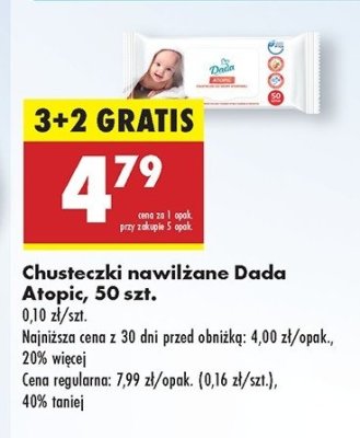 Chusteczki wilgotne Dada atopic promocja