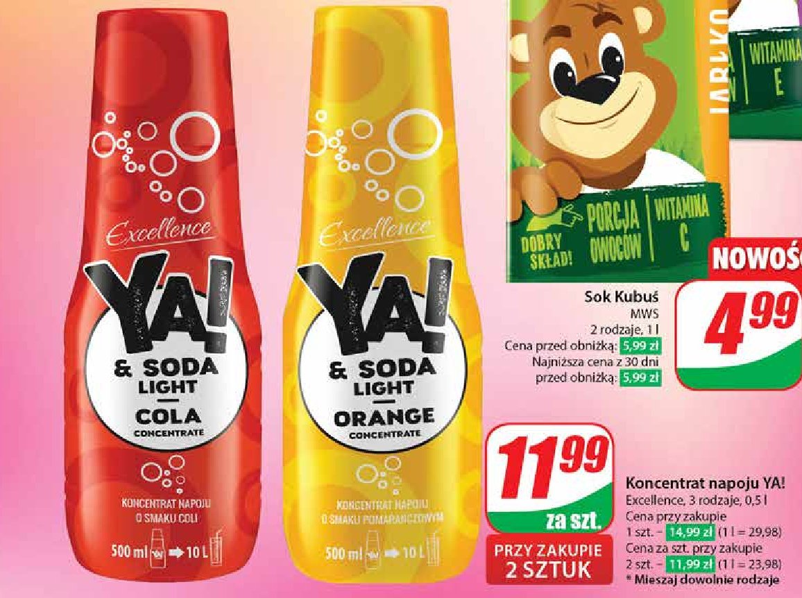 Syrop do saturatorów cola Excellence ya! promocja