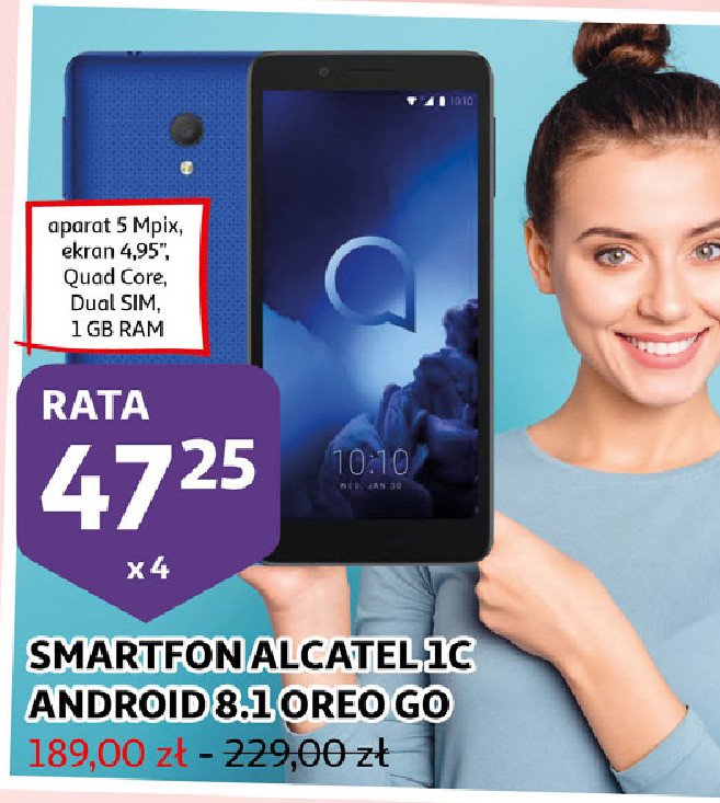 Smartfon 1c niebieski Alcatel promocja