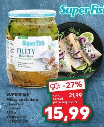 Filety śledziowe z ziołami Superfish promocja