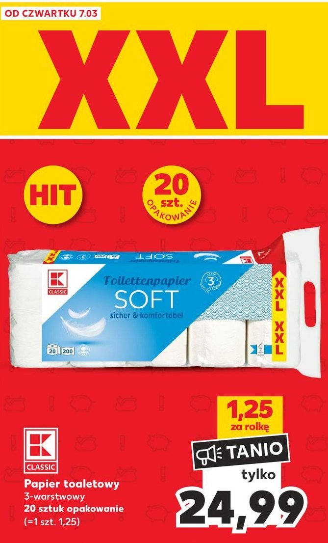 Papier toaletowy soft K-classic promocja