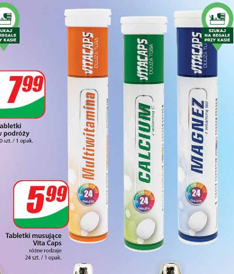 Tabletki musujące multiwitamina Vitacaps promocja