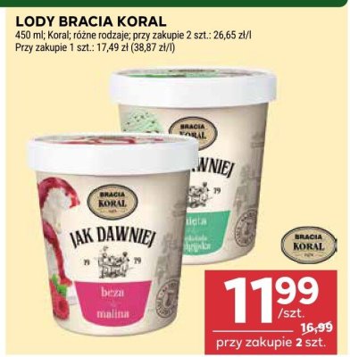 Lody Bracia Kokal różne rodzaje promocja w Stokrotka
