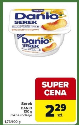 Serek DANIO 130 g, różne rodzaje promocja w Carrefour Express