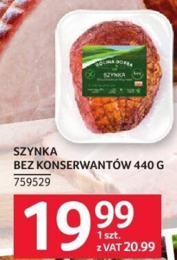 Szynka bez konserwantów 440 g promocja w Selgros