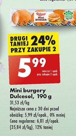 Mini burgery DULCESOL promocja w Biedronka