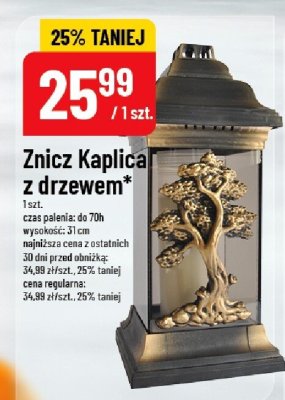 Znicz Kaplica z drzewem promocja w POLOmarket
