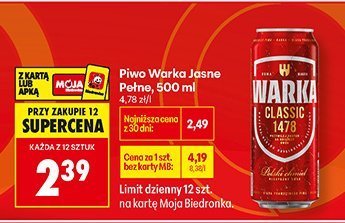 Piwo promocja w Biedronka