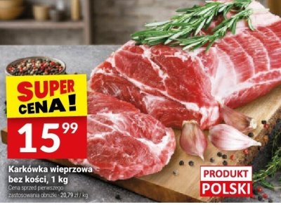 Karkówka wieprzowa bez kości, 1 kg promocja w Twój Market
