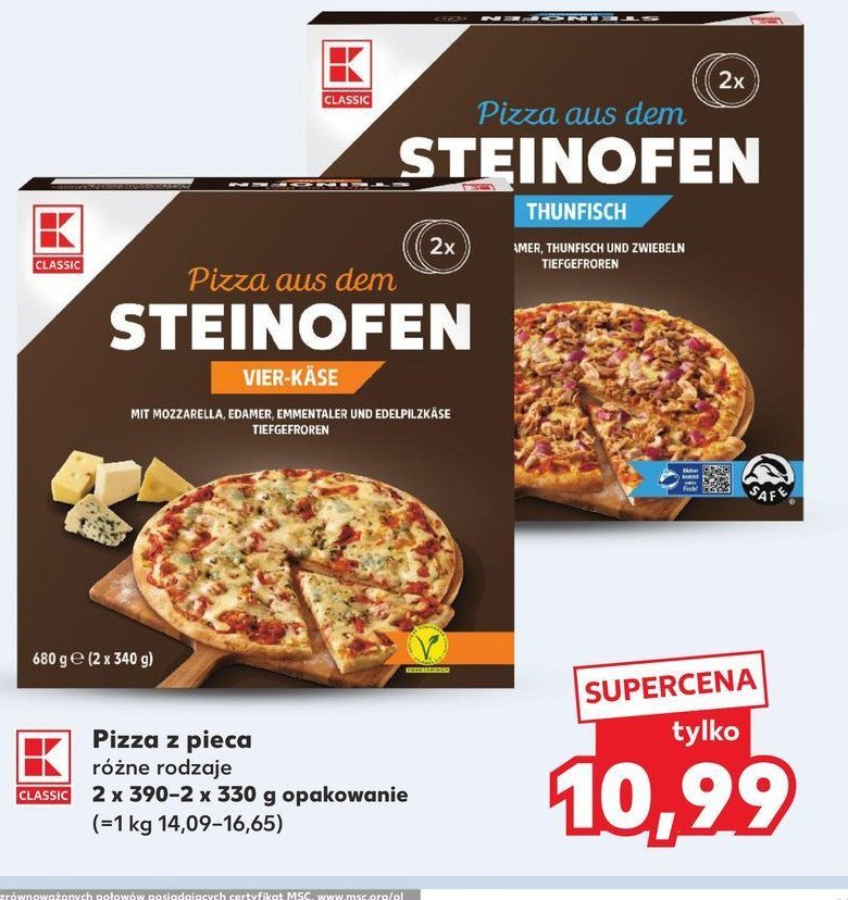 Pizza z szynką K-classic promocja