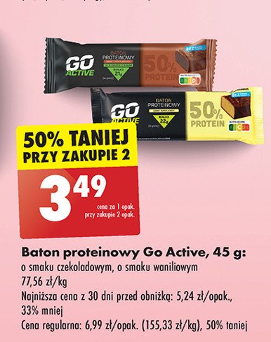 Baton czekoladowy Go active promocja