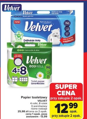 Papier toaletowy 8 rolek 3-warstwowy  promocja w Carrefour