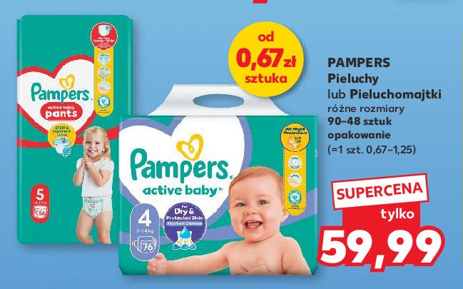 Pieluszki dla dzieci 4 Pampers active baby promocja