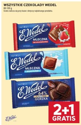 Czekolada Wedel różne rodzaje 2+1 gratis promocja w Stokrotka