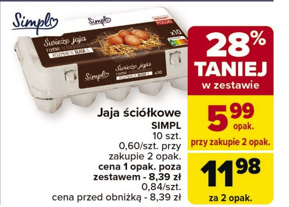 Jaja ściółkowe kl.m Simpl promocja