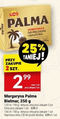 Margaryna Palma Bielmar, 250 g promocja w Twój Market