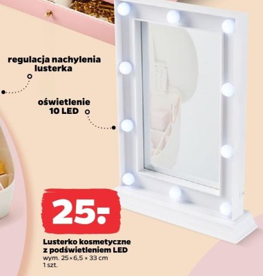 Lusterko kosmetyczne z podświetleniem LED promocja w Netto