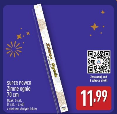 Zimne ognie 70 cm promocja w Aldi