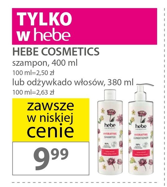 Odżywka do włosów zwiekszająca objętość Hebe cosmetics volumizing promocja