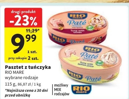 Pasztet z tuńczyka w oliwie Rio mare promocja