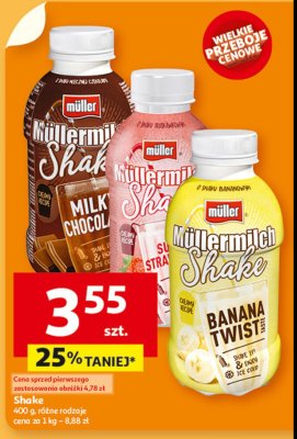 Nap贸j mleczny banana twist Mullermilch shake promocja