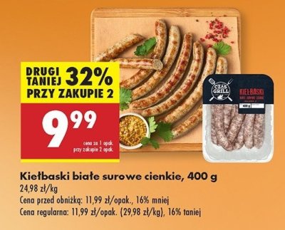 Kiełbaski białe surowe Czas na grill promocja