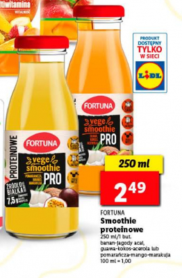 Smoothie banan jagody acai pro Fortuna vege smoothie promocja