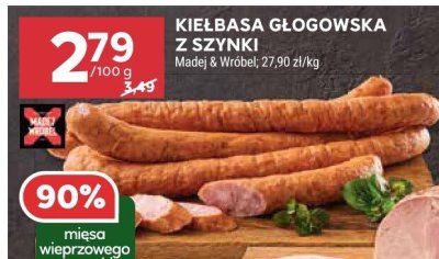 Kiełbasa głogowska z szynki promocja w Stokrotka