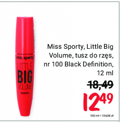 Tusz do rzęs Miss sporty little big volume promocja