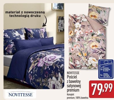 Pościel NOVITESSE Pościel z bawełny satynowej premium promocja w Aldi