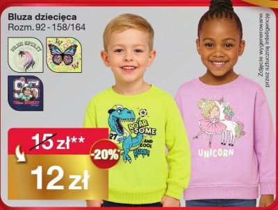 Bluza dziecięca Rozm. 92-158/164 promocja w Woolworth
