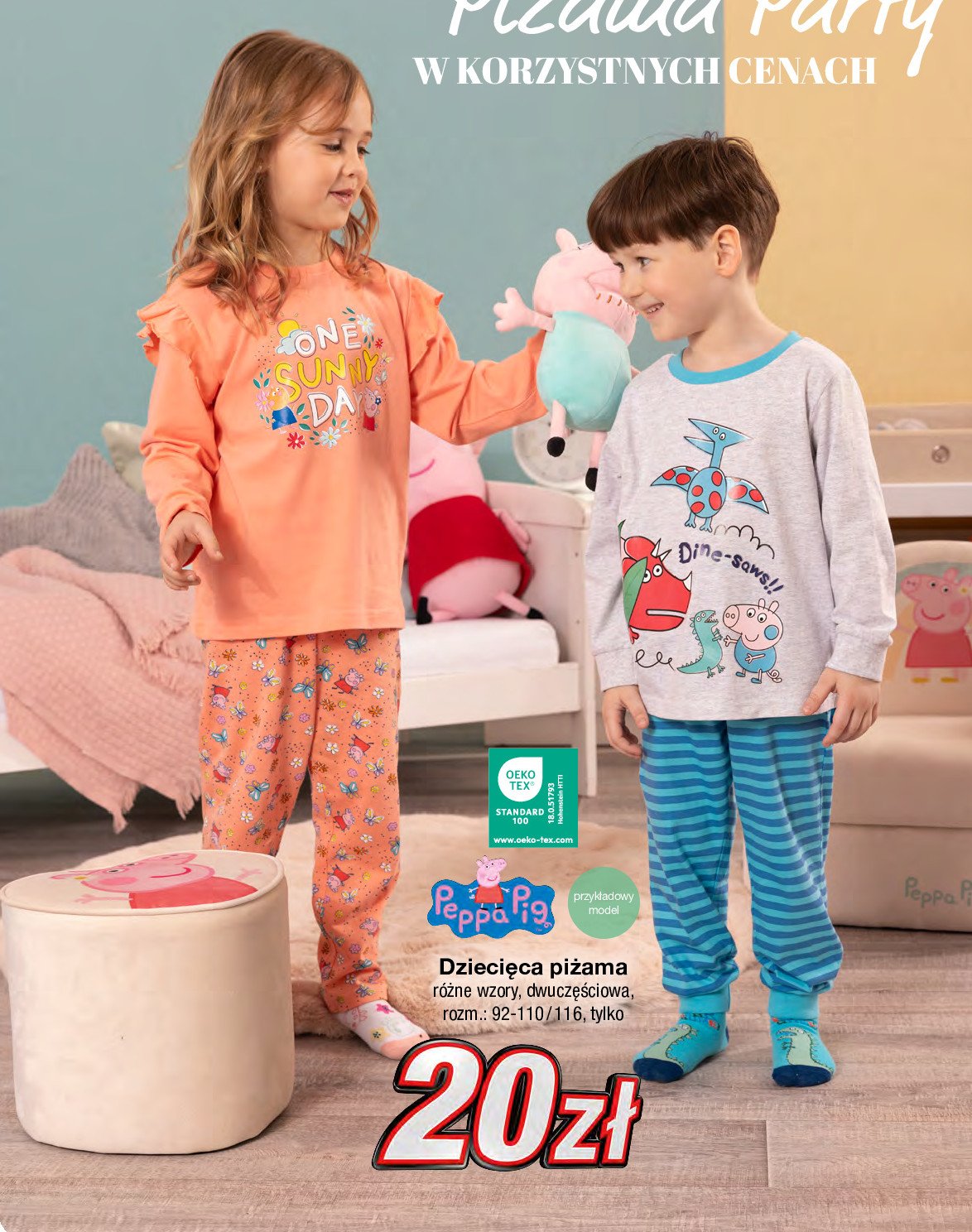 Piżama 92-110/116 peppa pig promocja