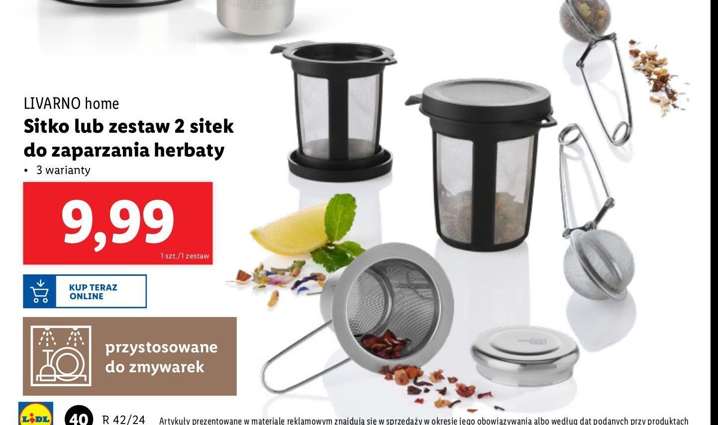 Sitka do zaparzania herbaty LIVARNO HOME promocja w Lidl