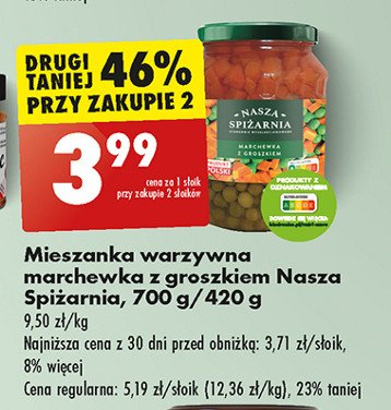 Marchewka z groszkiem Nasza spiżarnia promocja