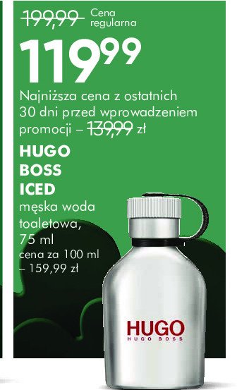 Woda toaletowa Hugo boss iced Hugo by hugo boss promocja