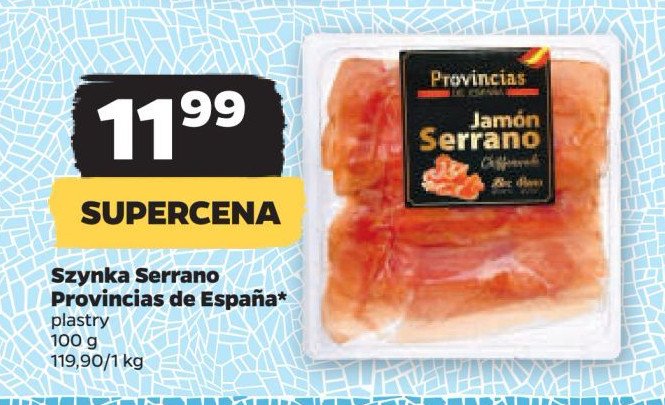 Szynka jamon serrano Provincias de espana promocja