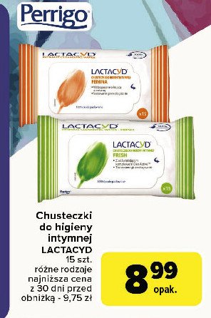 Chusteczki do higieny intymnej Lactacyd fresh promocja w Carrefour