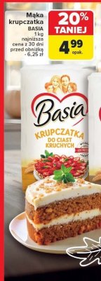 Mąka krupczatka BASIA 1 kg promocja w Carrefour