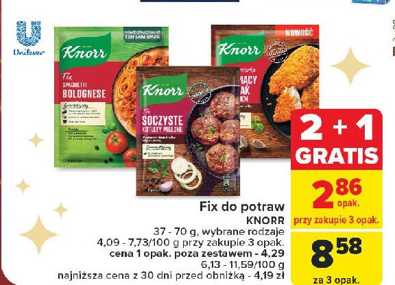 Spaghetti bolognese Knorr fix promocja w Carrefour Market