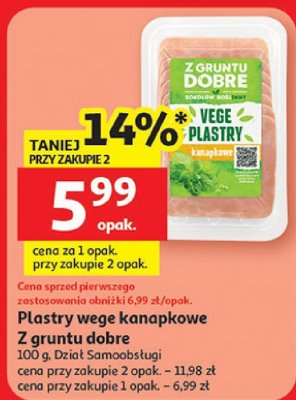 Plastry wege kanapkowe z gruntu dobre promocja w Auchan