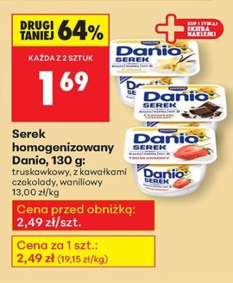 Serek homogenizowany Danio wanilowy promocja w Biedronka